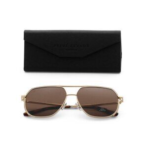 PRIVE REVAUX Gold 61mm Sunglasses